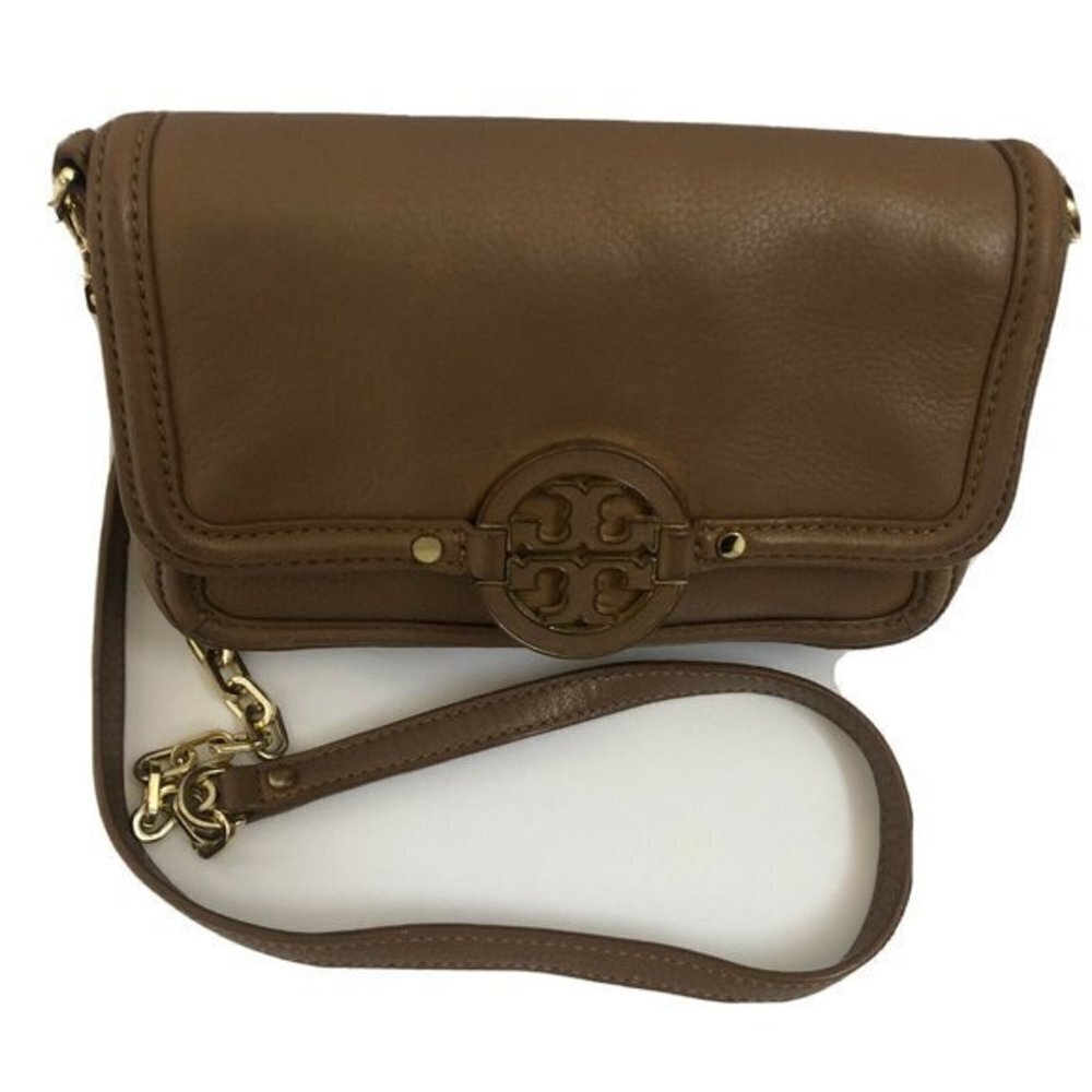 Tory Burch Handbag Crossbody Leather Camel Small - Picture 8 of 11